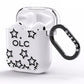 Custom Personalised Initials AirPods Clear Case Side Image