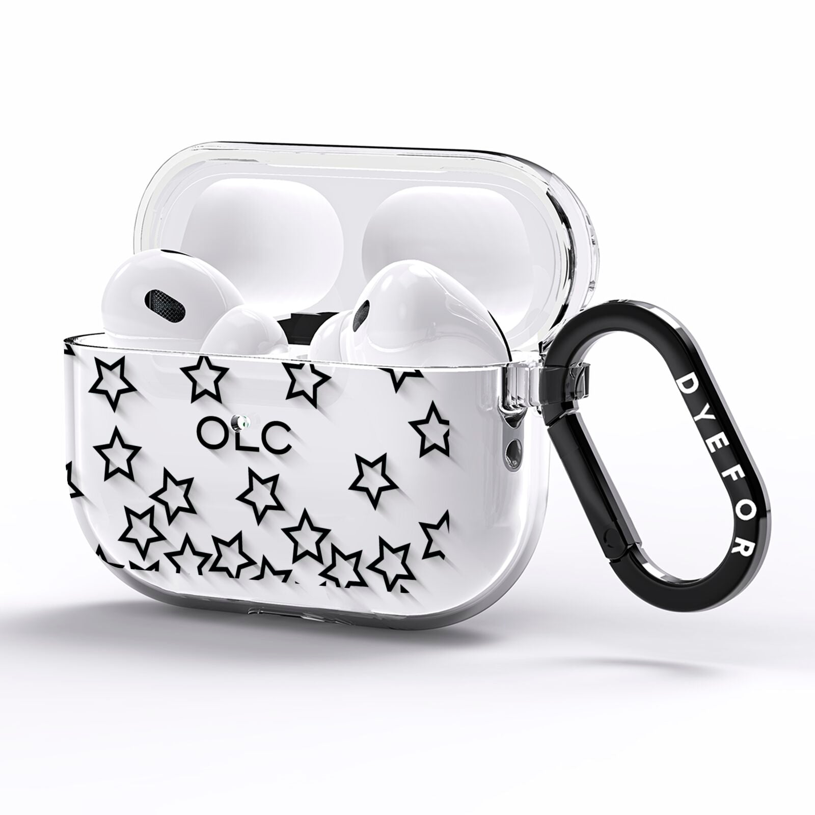 Custom Personalised Initials AirPods Pro Clear Case Side Image