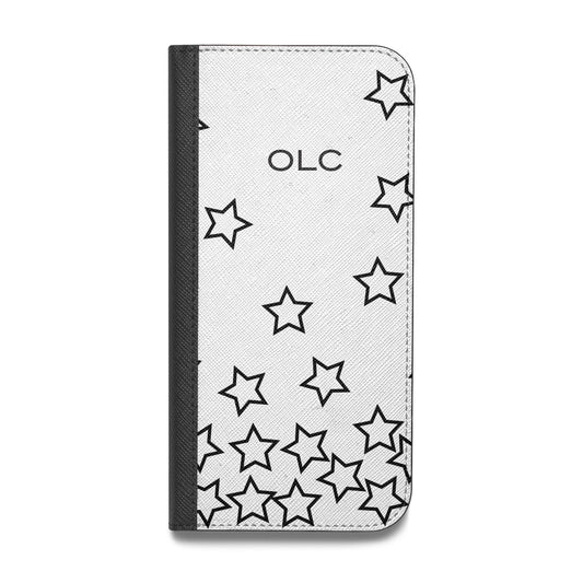 Custom Personalised Initials Vegan Leather Flip iPhone Case