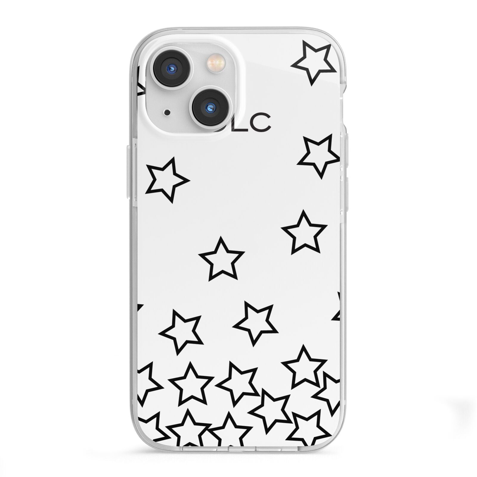 Custom Personalised Initials iPhone 13 Mini TPU Impact Case with White Edges