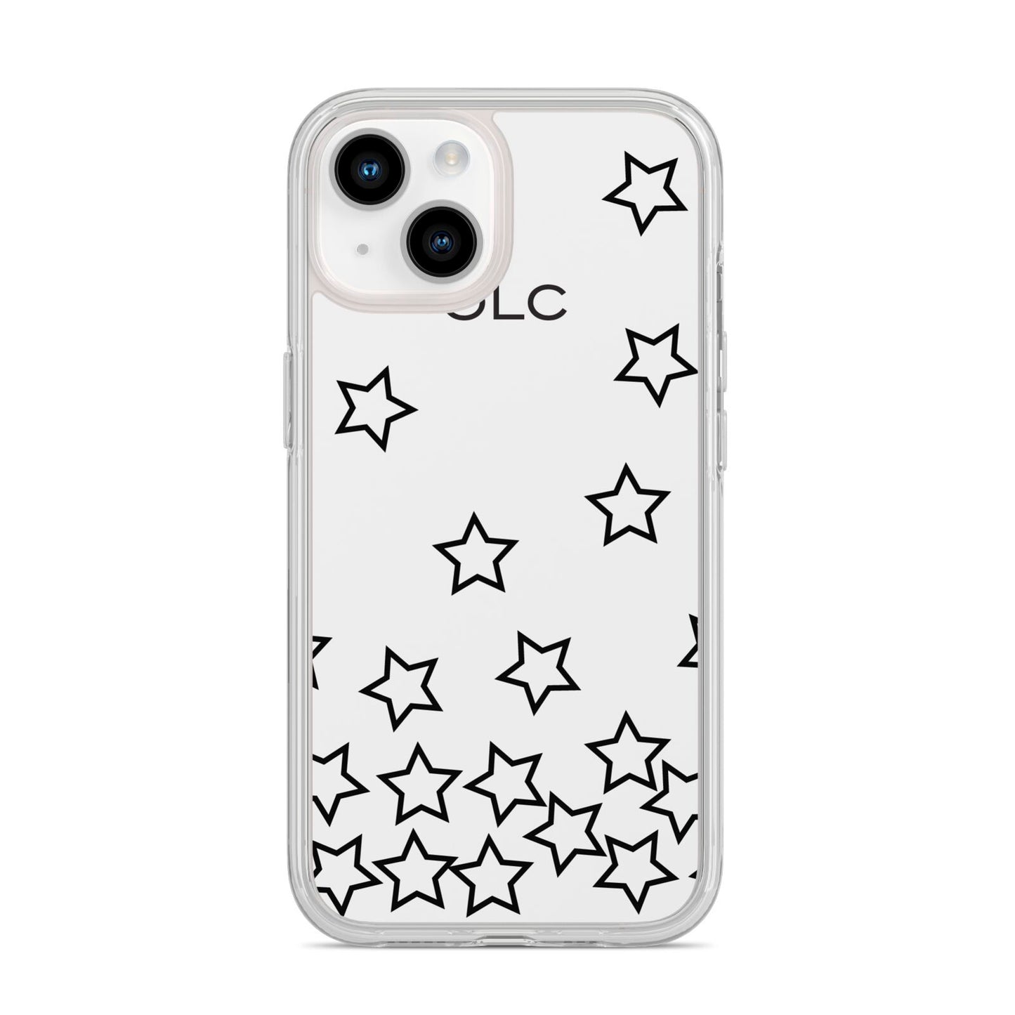 Custom Personalised Initials iPhone 14 Clear Tough Case Starlight