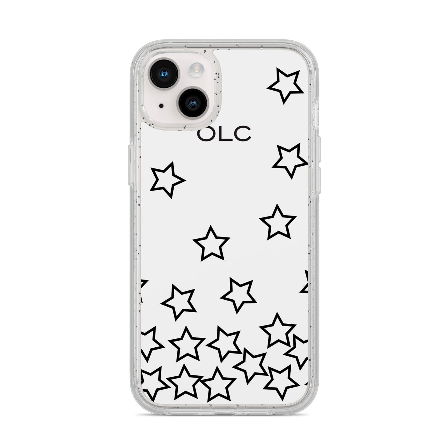 Custom Personalised Initials iPhone 14 Plus Glitter Tough Case Starlight