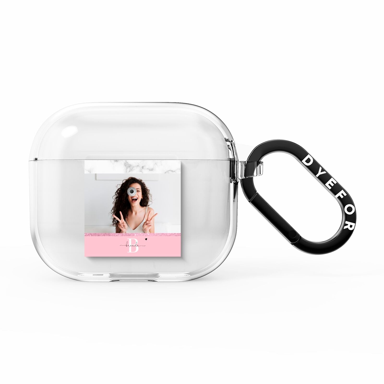 Custom Photo Marble AirPods Clear Case 3rd Gen