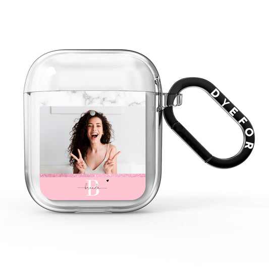Custom Photo Marble AirPods Clear Case
