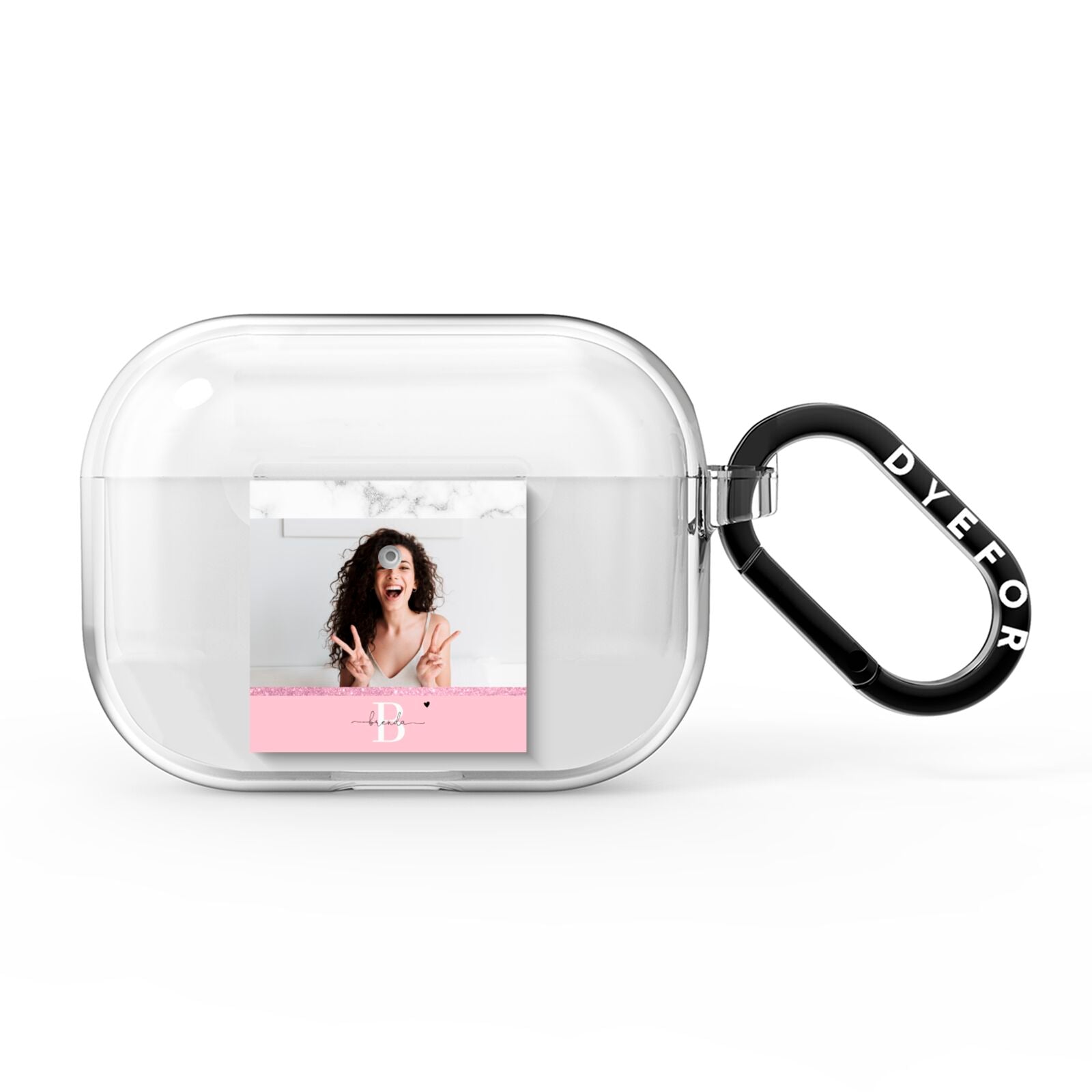 Custom Photo Marble AirPods Pro Clear Case