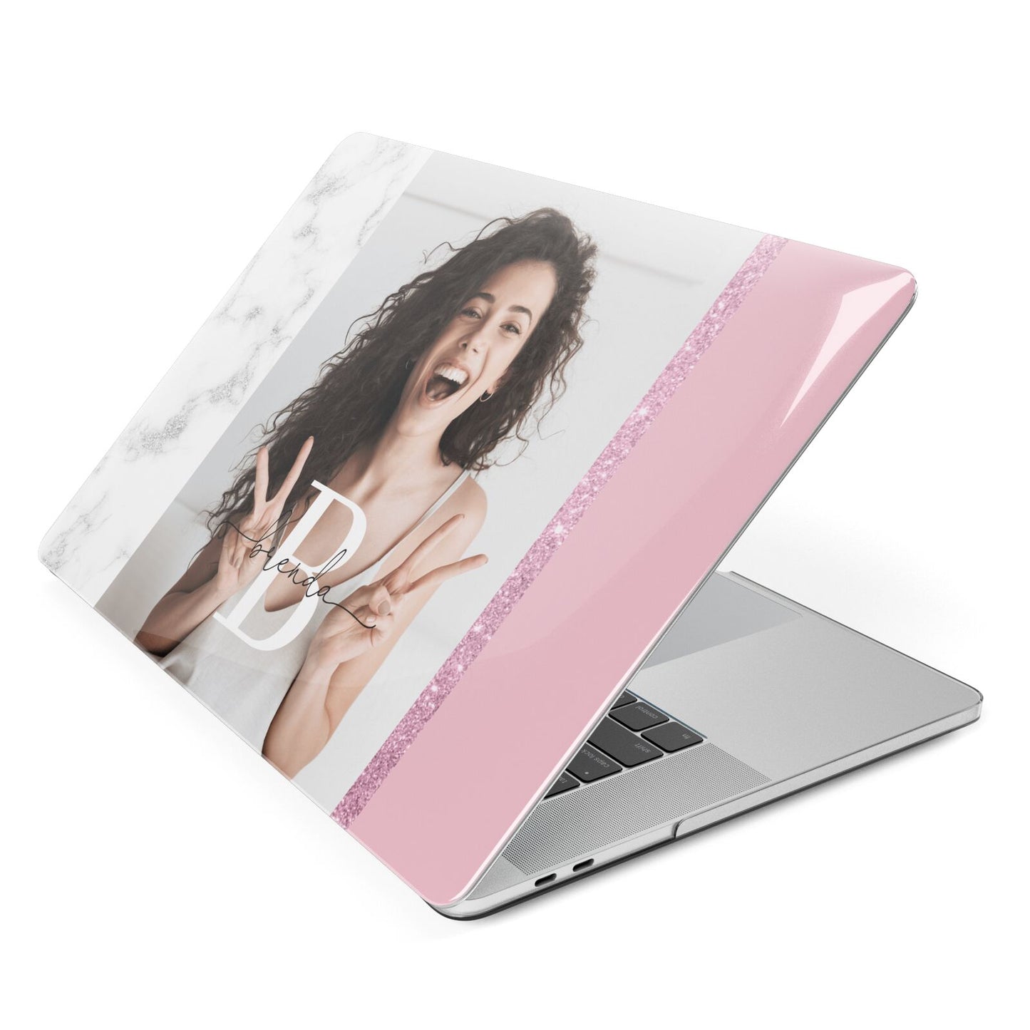 Custom Photo Marble Apple MacBook Case Side View