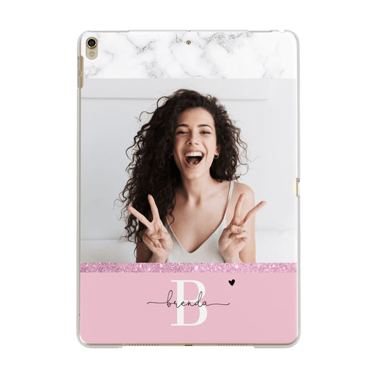 Custom Photo Marble Apple iPad Gold Case