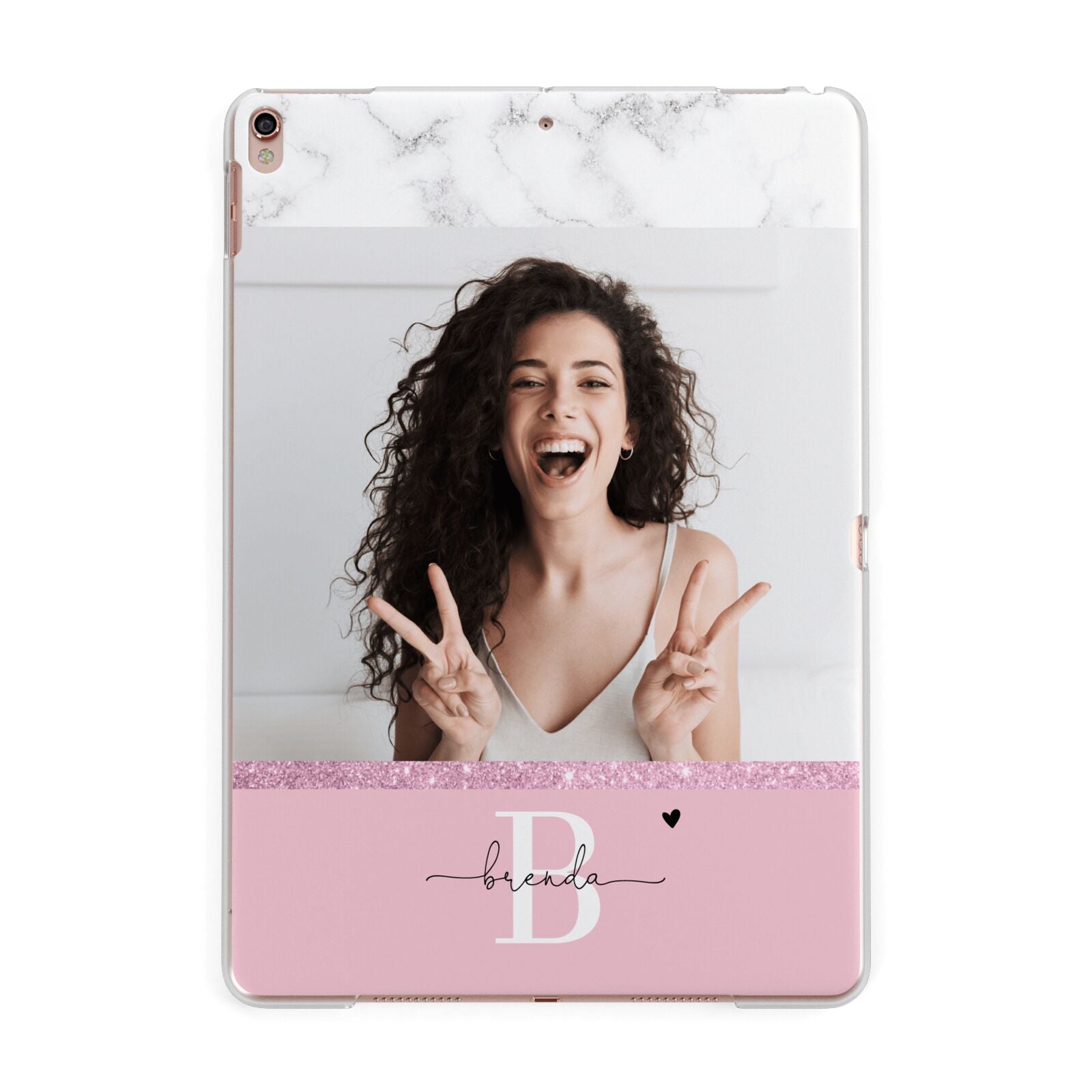 Custom Photo Marble Apple iPad Rose Gold Case