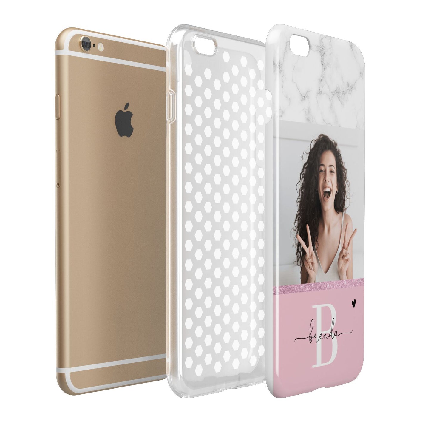 Custom Photo Marble Apple iPhone 6 Plus 3D Tough Case Expand Detail Image