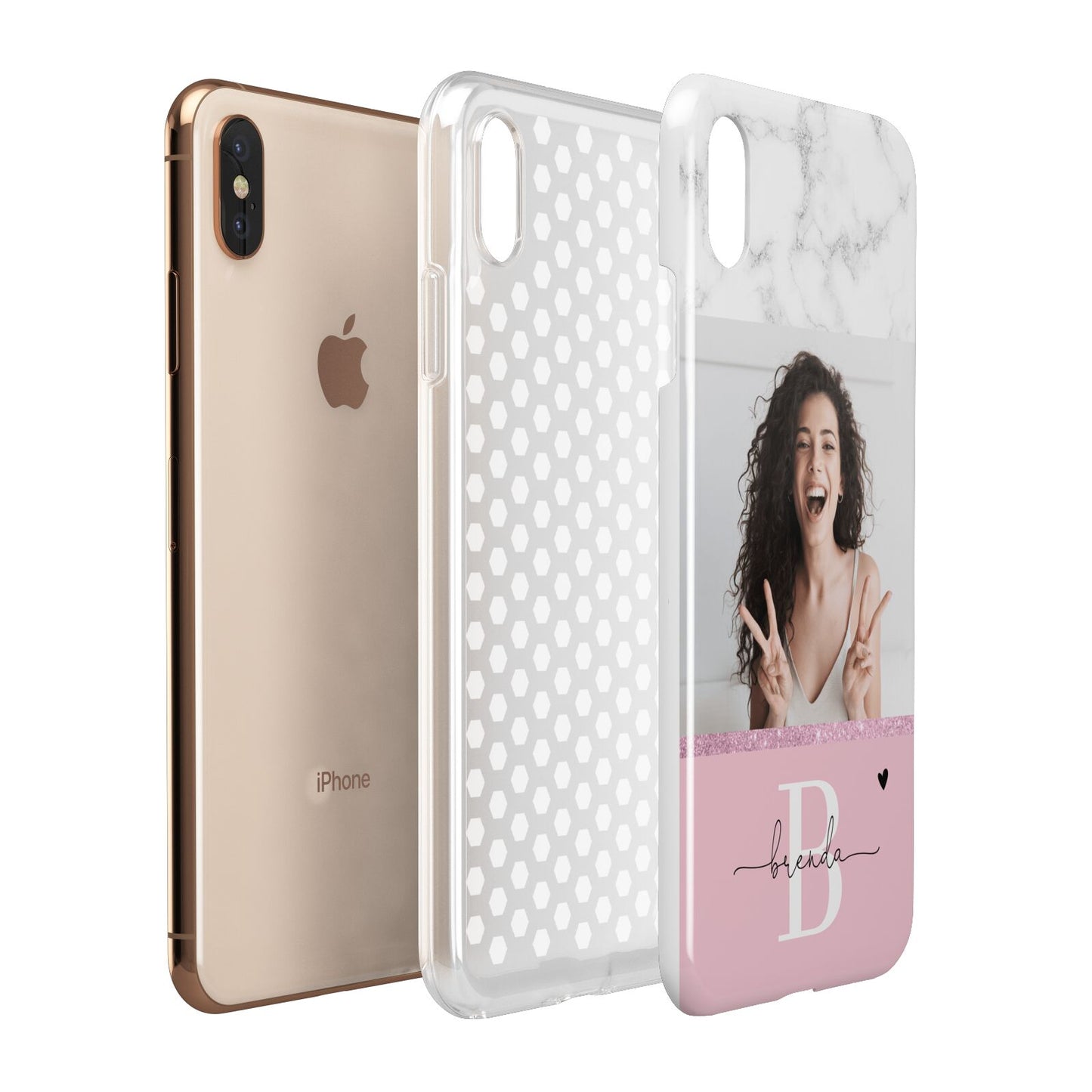 Custom Photo Marble Apple iPhone Xs Max 3D Tough Case Expanded View