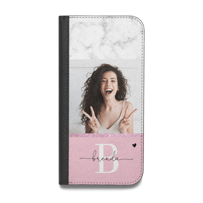 Custom Photo Marble Vegan Leather Flip Samsung Case