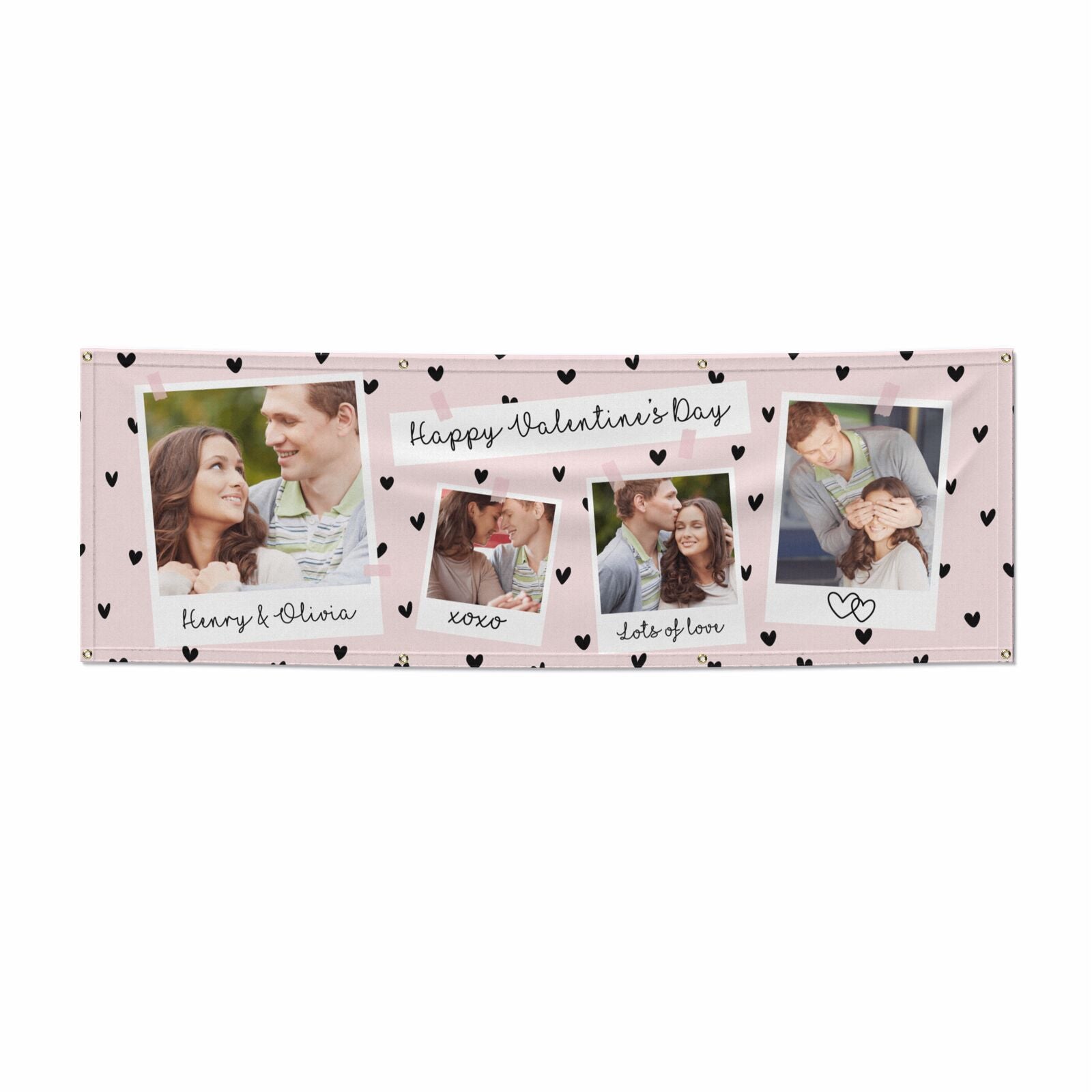 Custom Photo Valentine s Day 6x2 Vinly Banner with Grommets