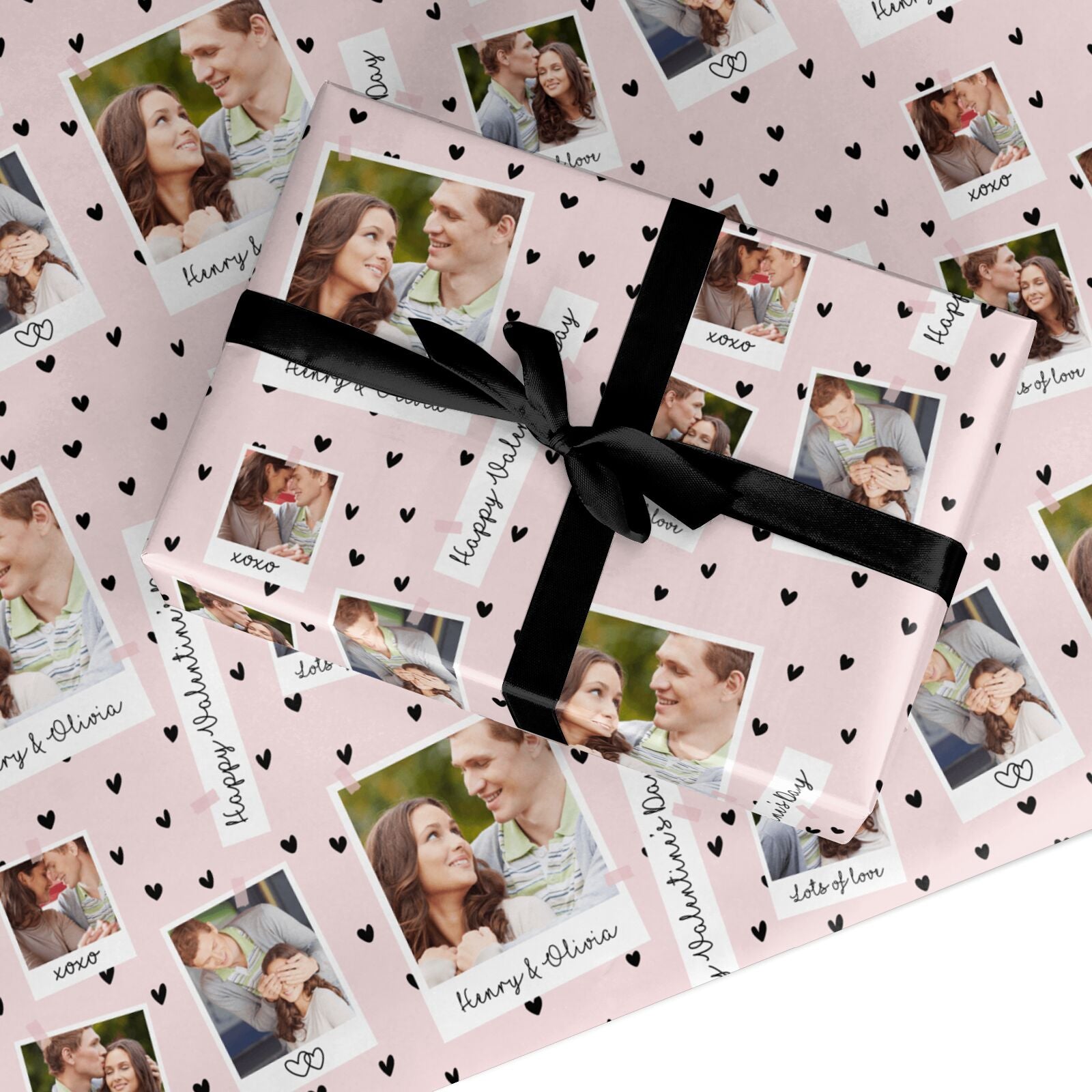 Custom Photo Valentine s Day Custom Wrapping Paper