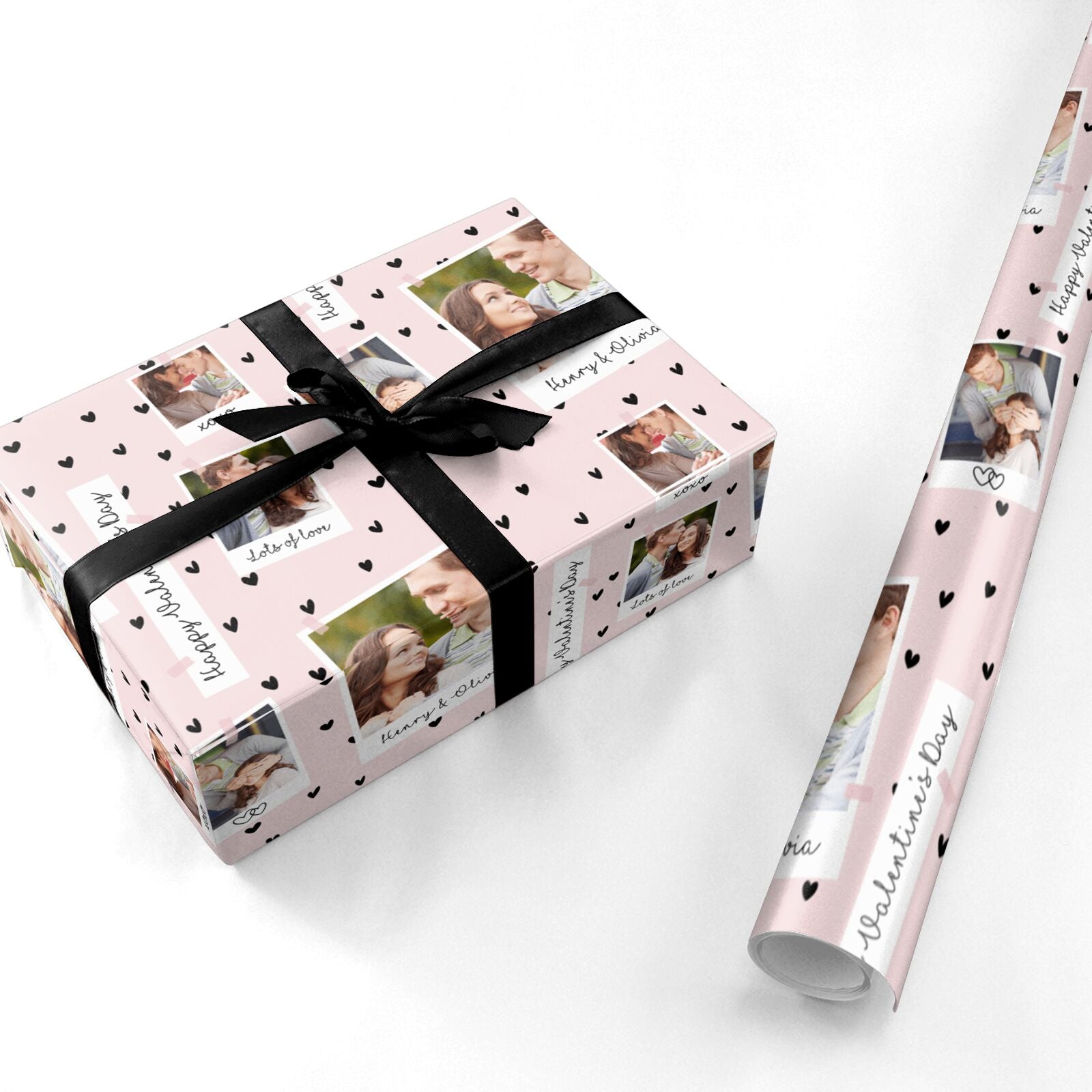 Custom Photo Valentine s Day Personalised Wrapping Paper