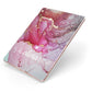 Custom Pink Marble Apple iPad Case on Rose Gold iPad Side View