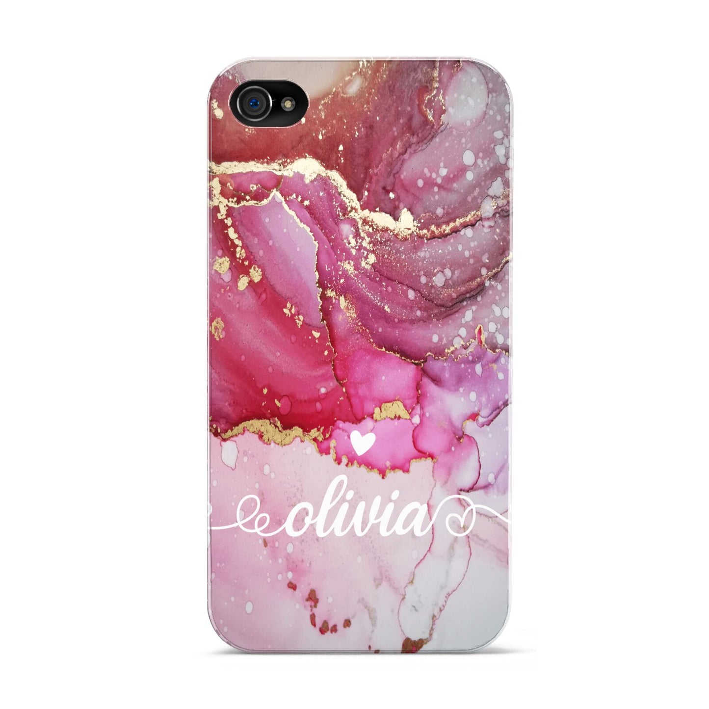 Custom Pink Marble Apple iPhone 4s Case