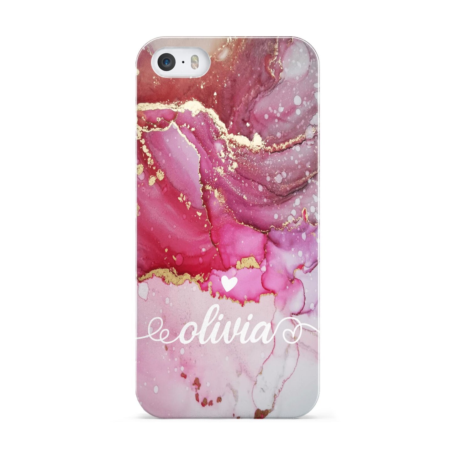 Custom Pink Marble Apple iPhone 5 Case