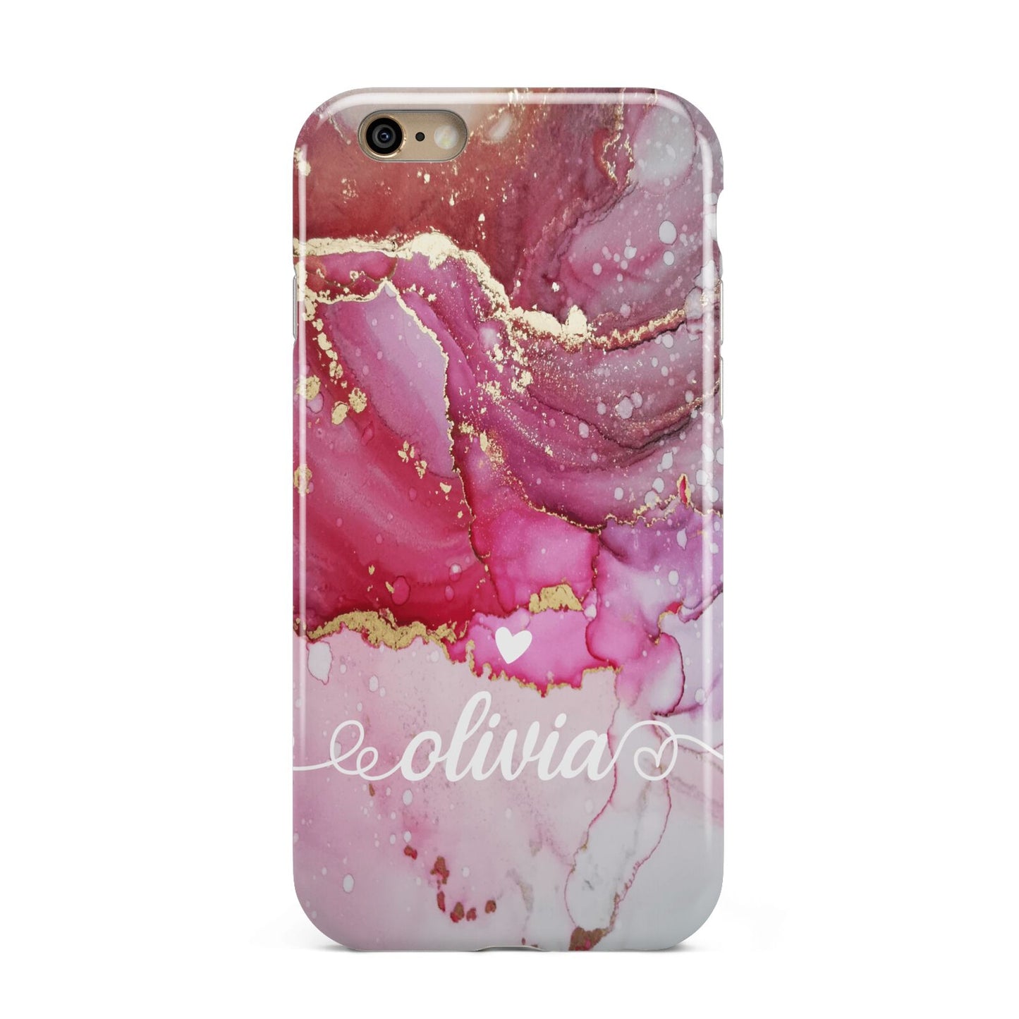 Custom Pink Marble Apple iPhone 6 3D Tough Case