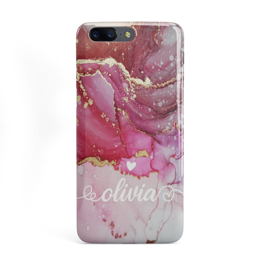 Custom Pink Marble OnePlus Case