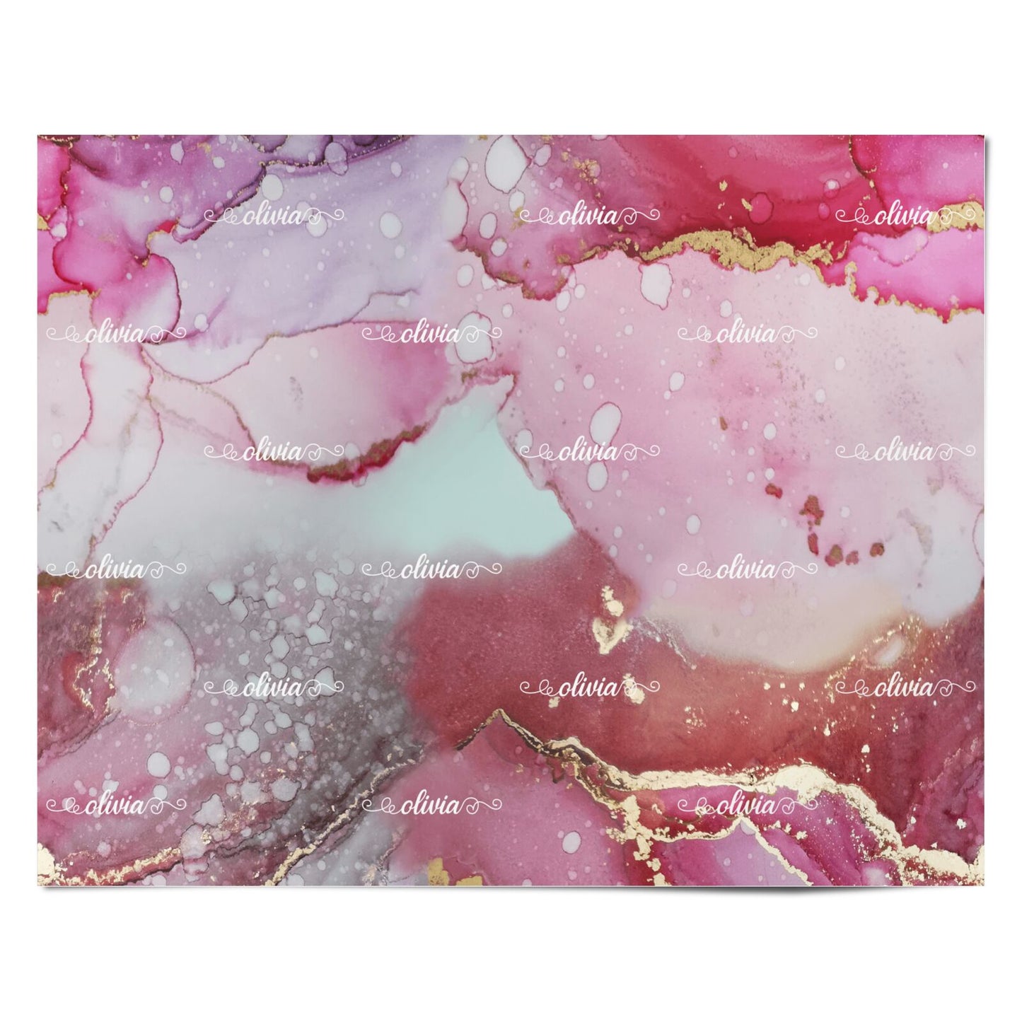 Custom Pink Marble Personalised Wrapping Paper Alternative