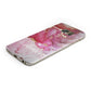 Custom Pink Marble Protective Samsung Galaxy Case Angled Image