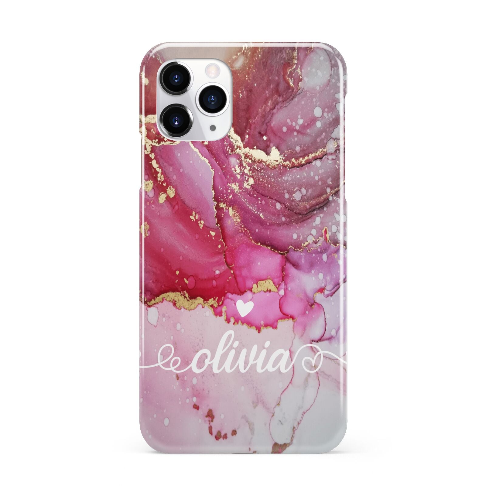Custom Pink Marble iPhone 11 Pro 3D Snap Case