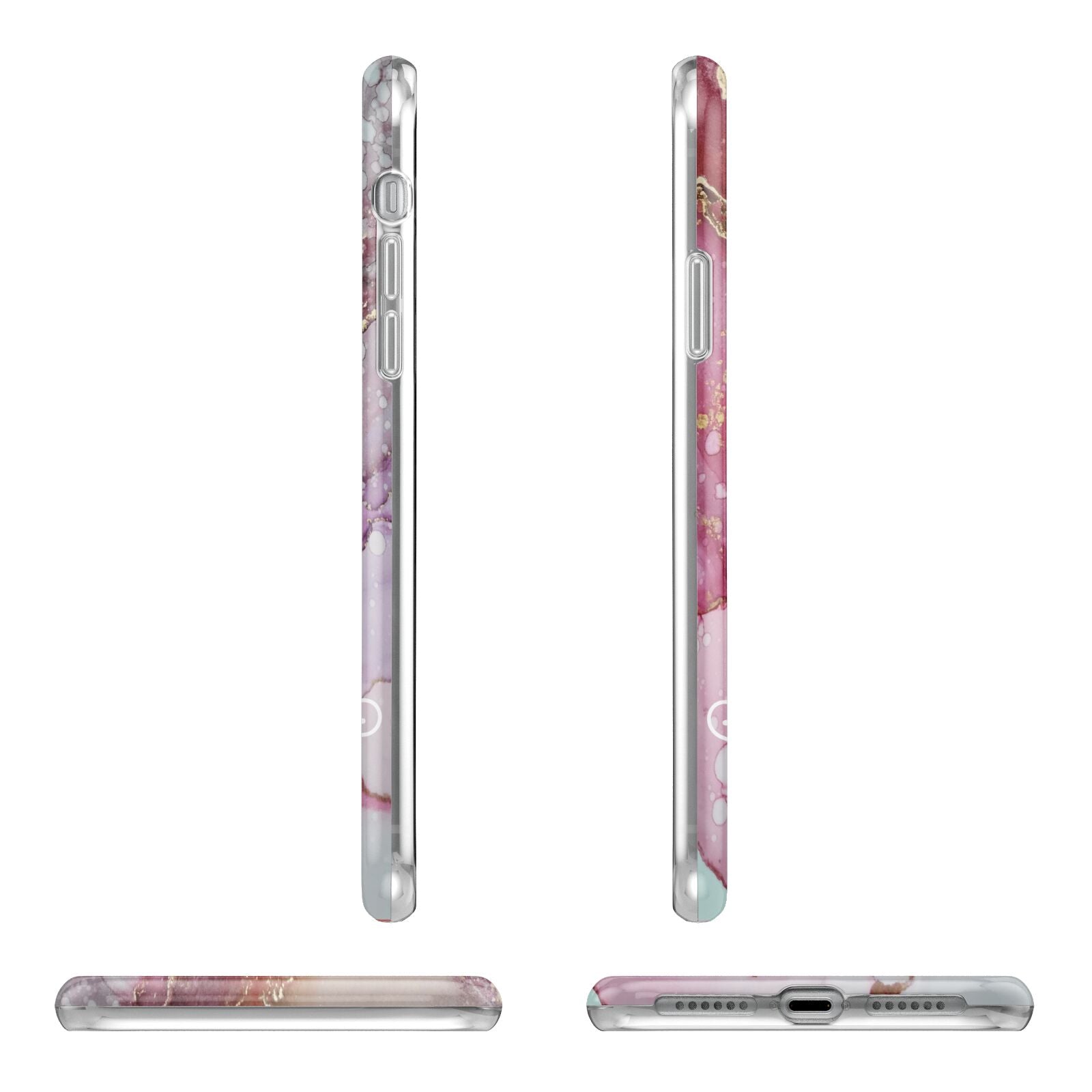 Custom Pink Marble iPhone 11 Pro 3D Tough Case Angle Images