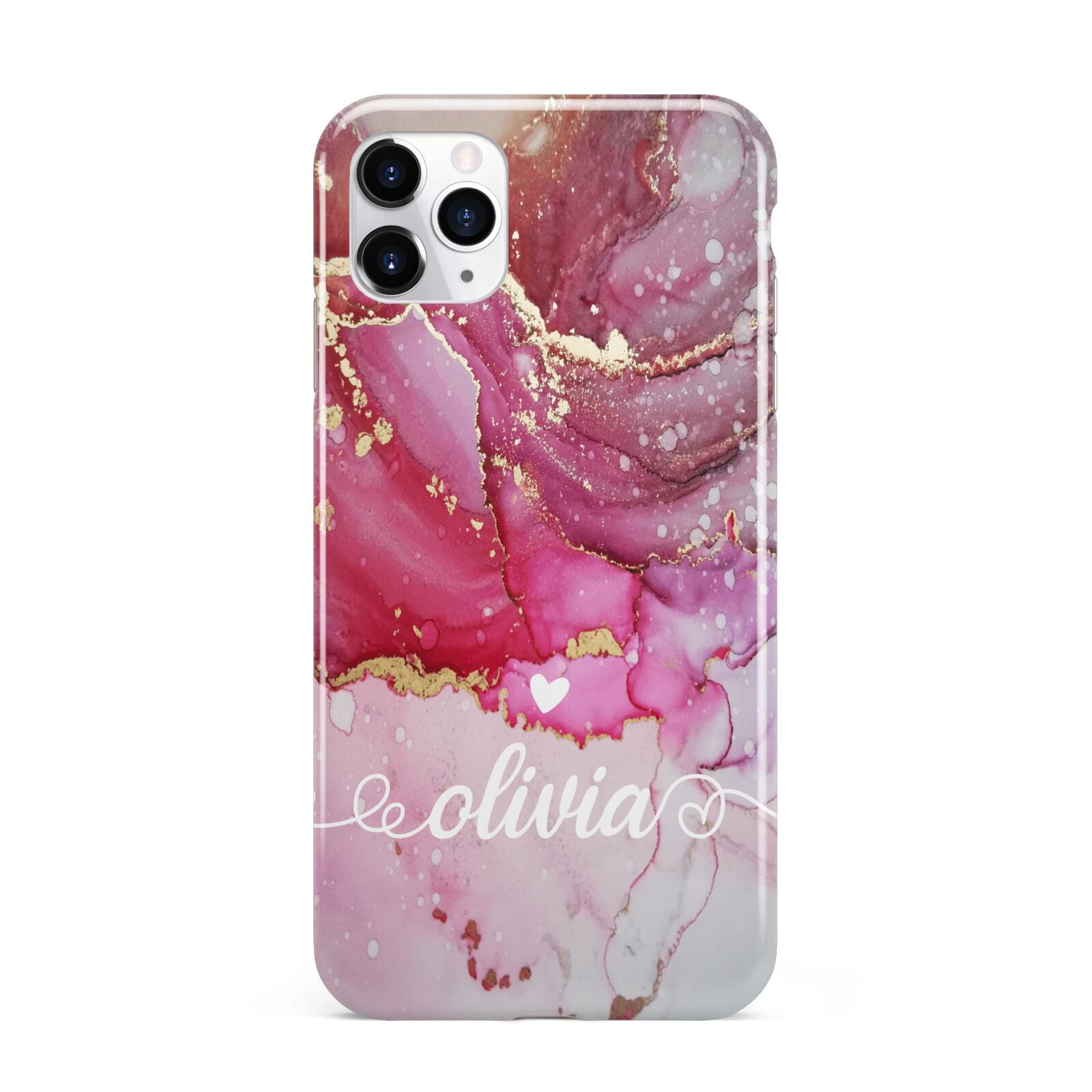 Custom Pink Marble iPhone 11 Pro Max 3D Tough Case