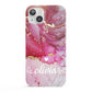 Custom Pink Marble iPhone 13 Full Wrap 3D Snap Case