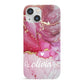 Custom Pink Marble iPhone 13 Mini Full Wrap 3D Snap Case