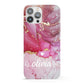 Custom Pink Marble iPhone 13 Pro Max Full Wrap 3D Snap Case