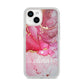 Custom Pink Marble iPhone 14 Clear Tough Case Starlight