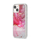 Custom Pink Marble iPhone 14 Glitter Tough Case Starlight Angled Image