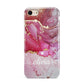 Custom Pink Marble iPhone 8 3D Tough Case on Gold Phone