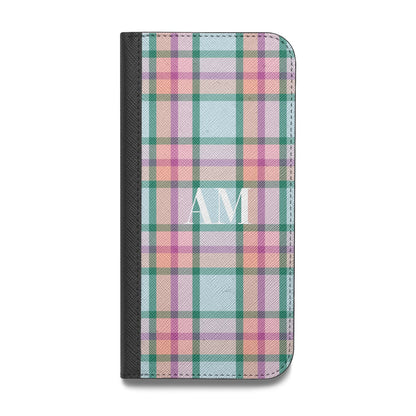 Custom Plaid Vegan Leather Flip Samsung Case