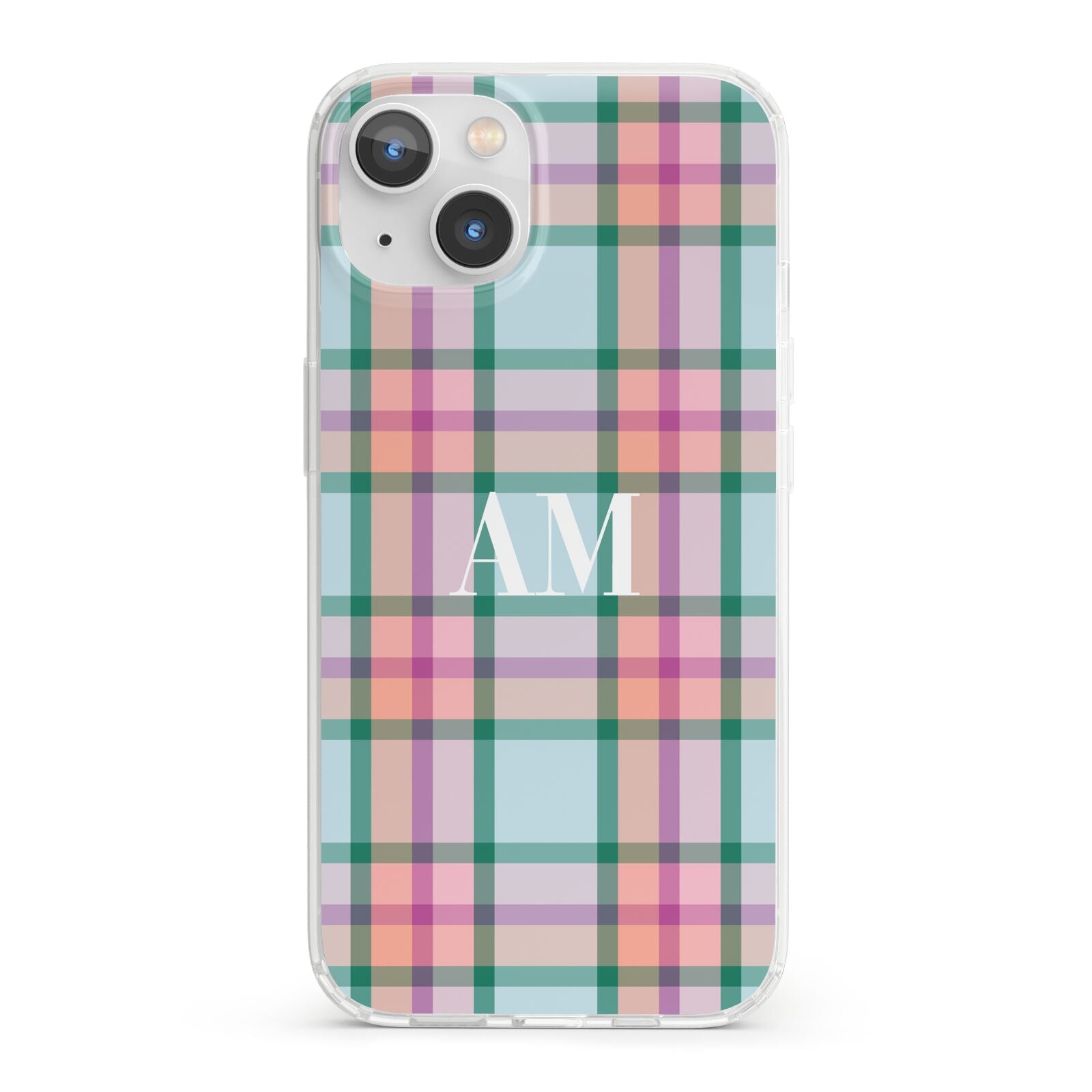 Custom Plaid iPhone 13 Clear Bumper Case