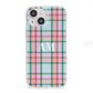 Custom Plaid iPhone 13 Mini Clear Bumper Case