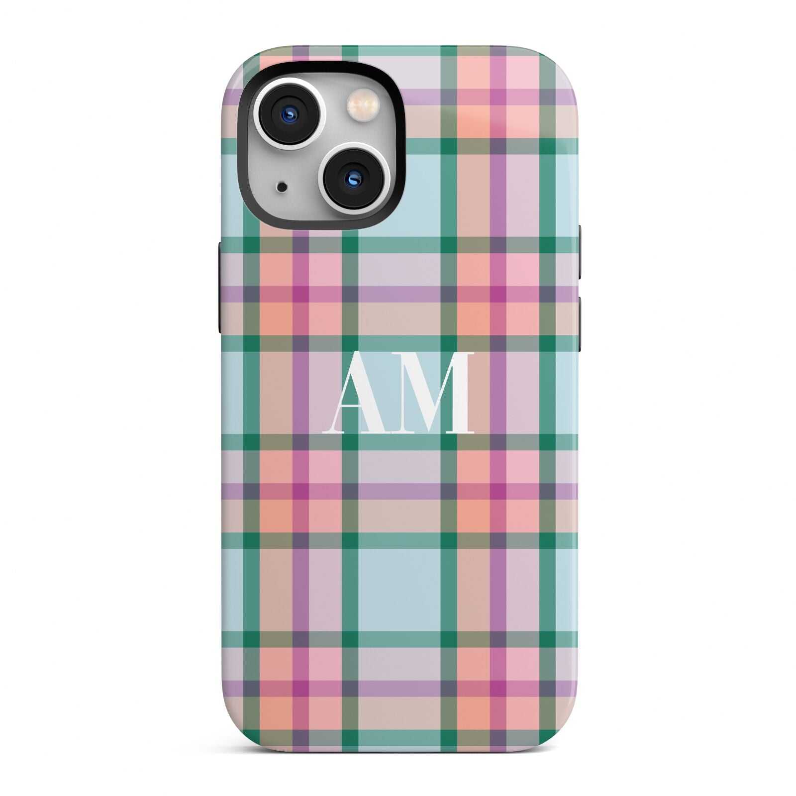 Custom Plaid iPhone 13 Mini Full Wrap 3D Tough Case