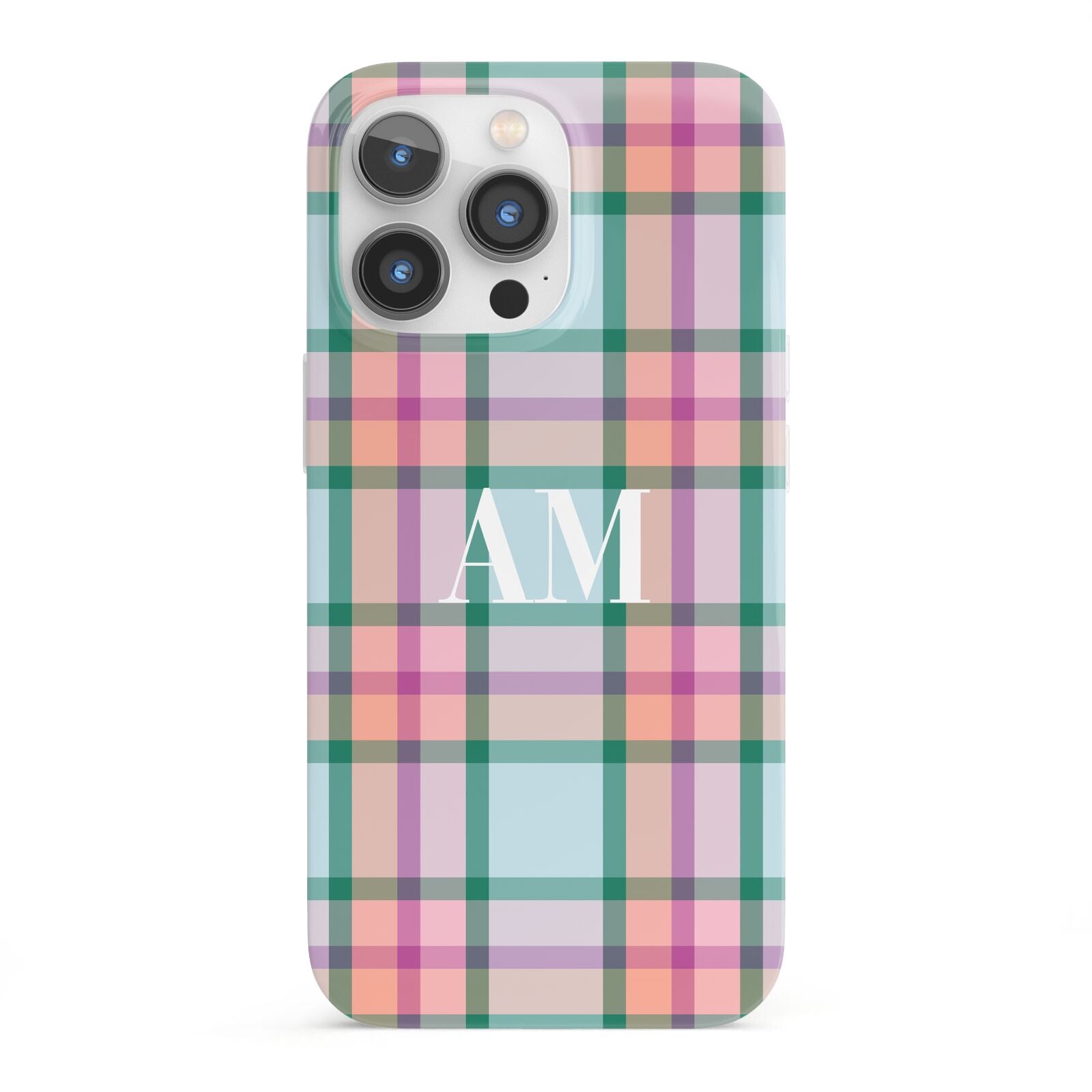 Custom Plaid iPhone 13 Pro Full Wrap 3D Snap Case