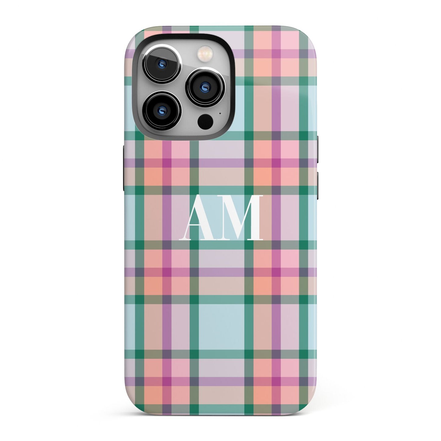 Custom Plaid iPhone 13 Pro Full Wrap 3D Tough Case
