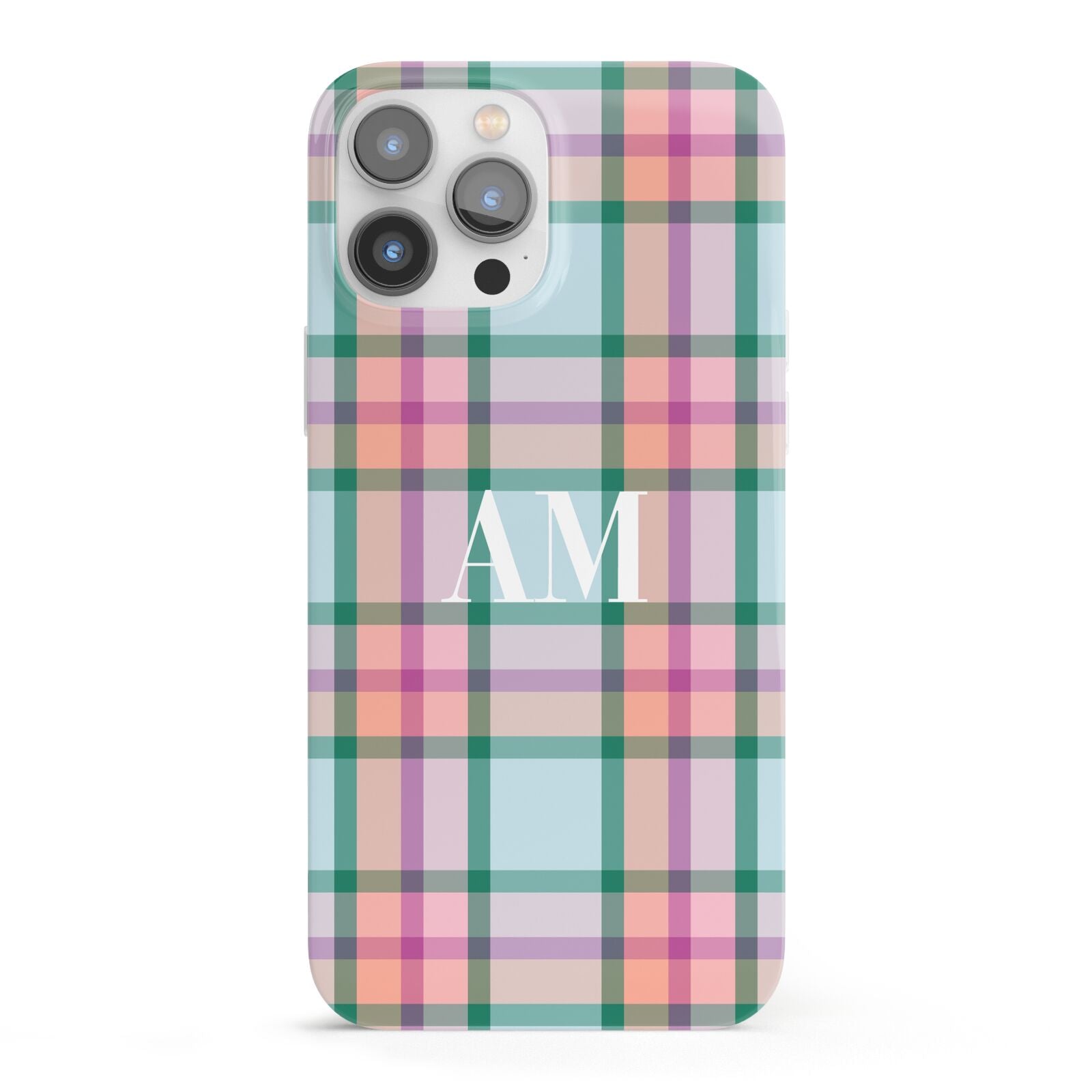 Custom Plaid iPhone 13 Pro Max Full Wrap 3D Snap Case