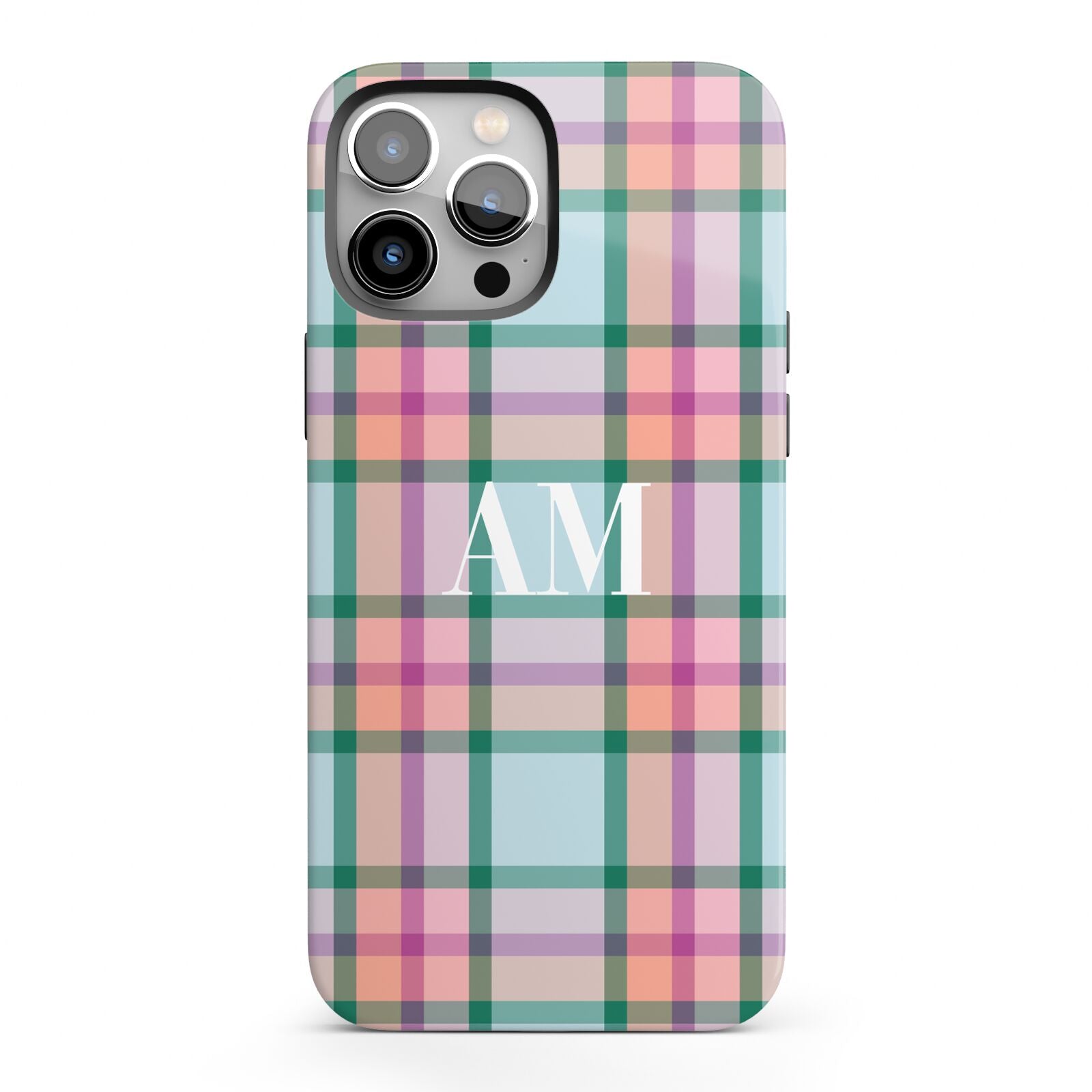 Custom Plaid iPhone 13 Pro Max Full Wrap 3D Tough Case