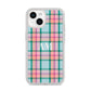 Custom Plaid iPhone 14 Clear Tough Case Starlight