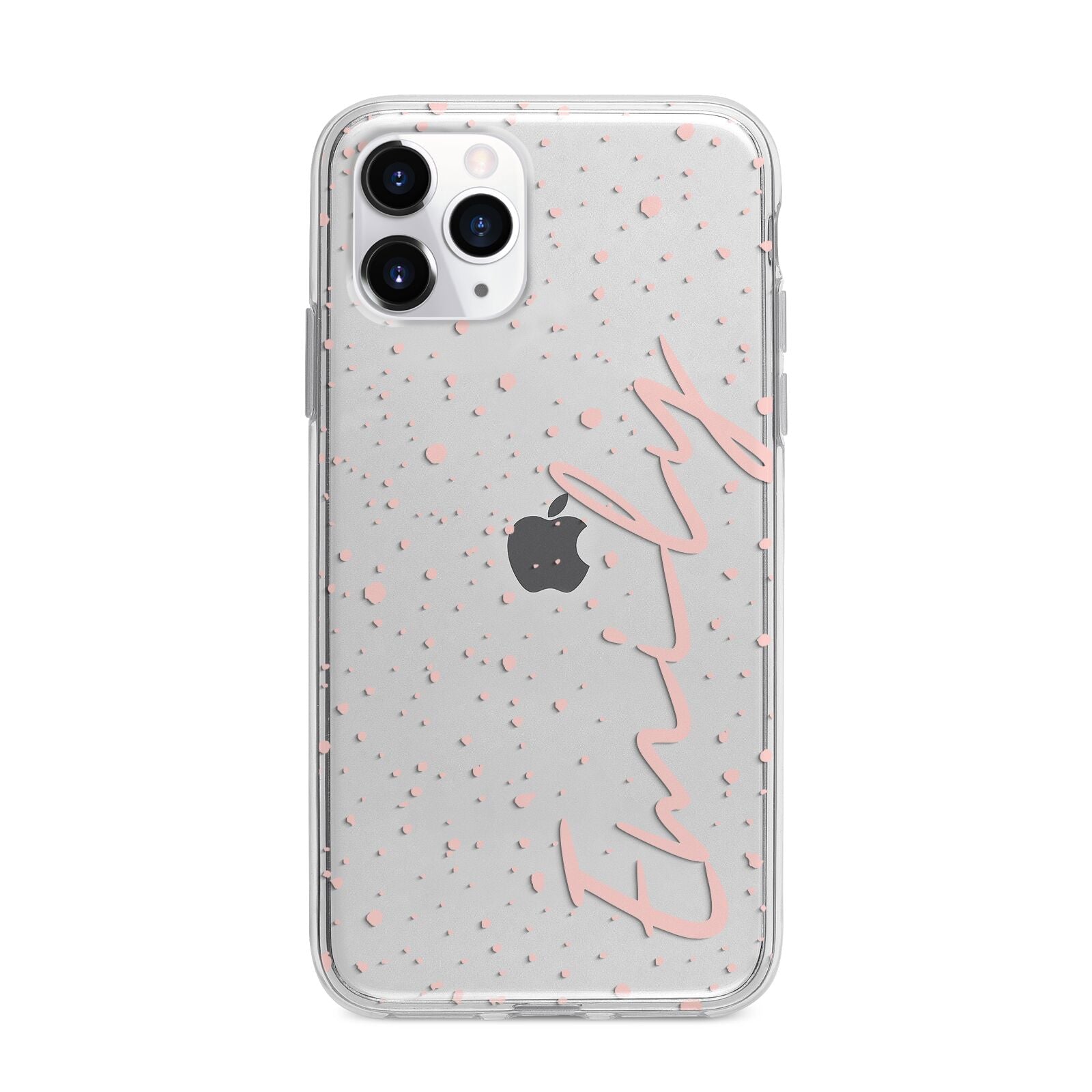 Custom Polka Dot Apple iPhone 11 Pro in Silver with Bumper Case