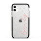 Custom Polka Dot Apple iPhone 11 in White with Black Impact Case