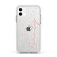 Custom Polka Dot Apple iPhone 11 in White with White Impact Case