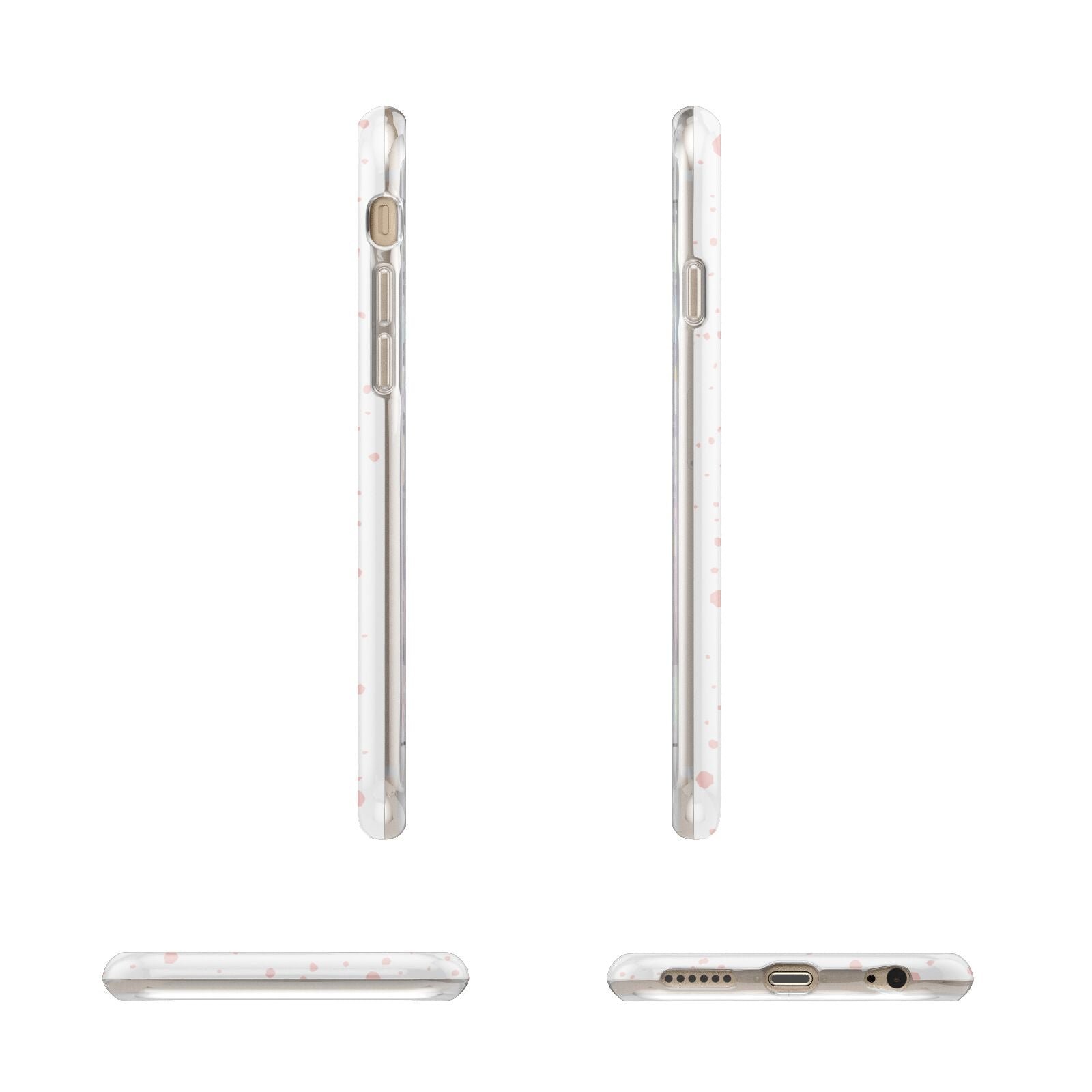 Custom Polka Dot Apple iPhone 6 3D Wrap Tough Case Alternative Image Angles