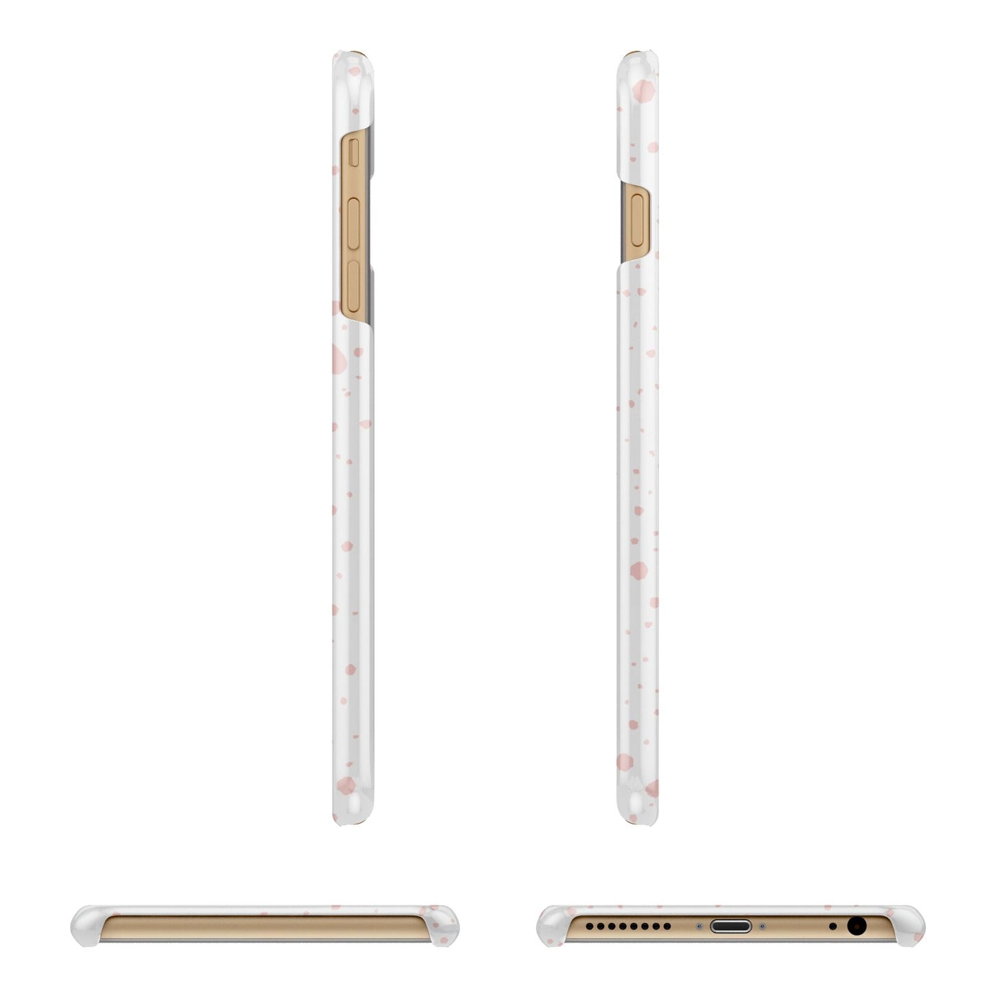 Custom Polka Dot Apple iPhone 6 Plus 3D Wrap Snap Case Angled Images