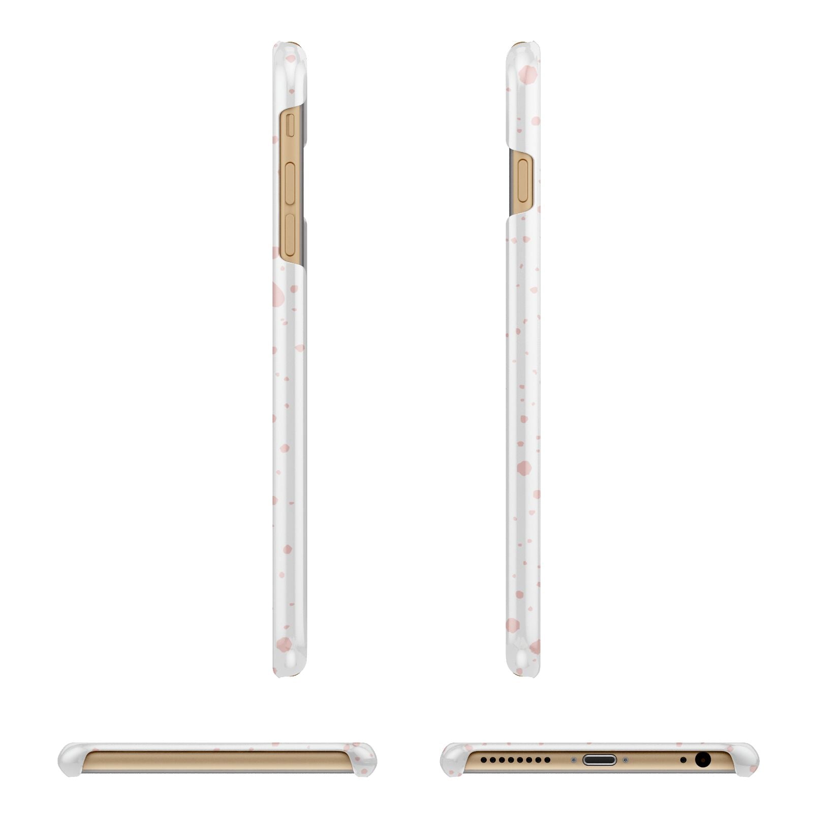 Custom Polka Dot Apple iPhone 6 Plus 3D Wrap Snap Case Angled Images