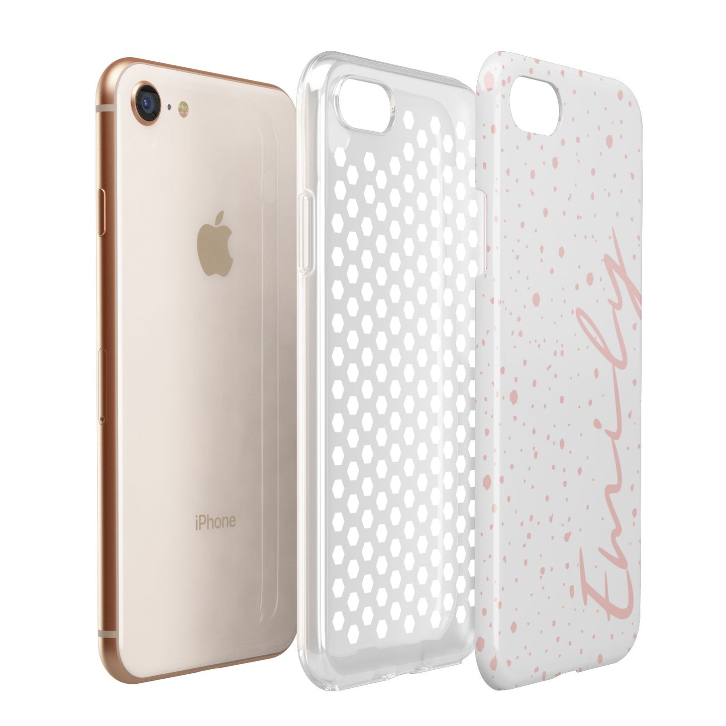 Custom Polka Dot Apple iPhone 7 8 3D Tough Case Expanded View